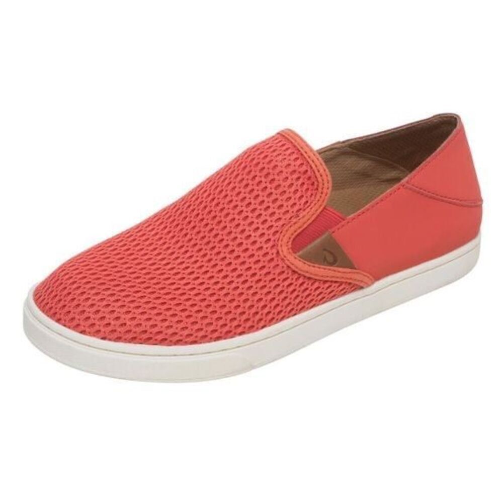 OluKai Pehuea Red Women’s Breathable Slip-On Shoes Size 8.5